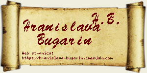 Hranislava Bugarin vizit kartica